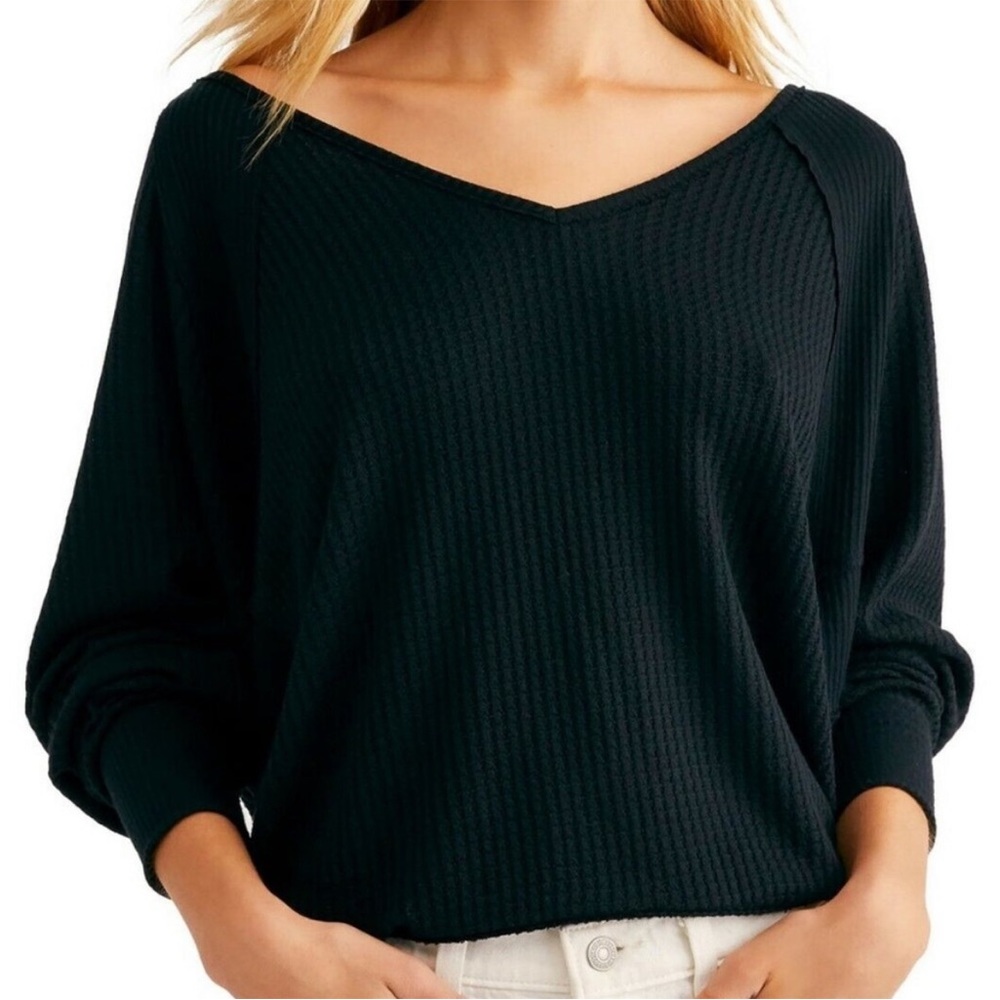 Free People Santa Clara Thermal Size Medium Color Black